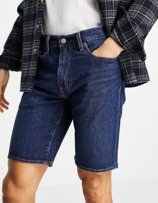 levi's dark wash shorts