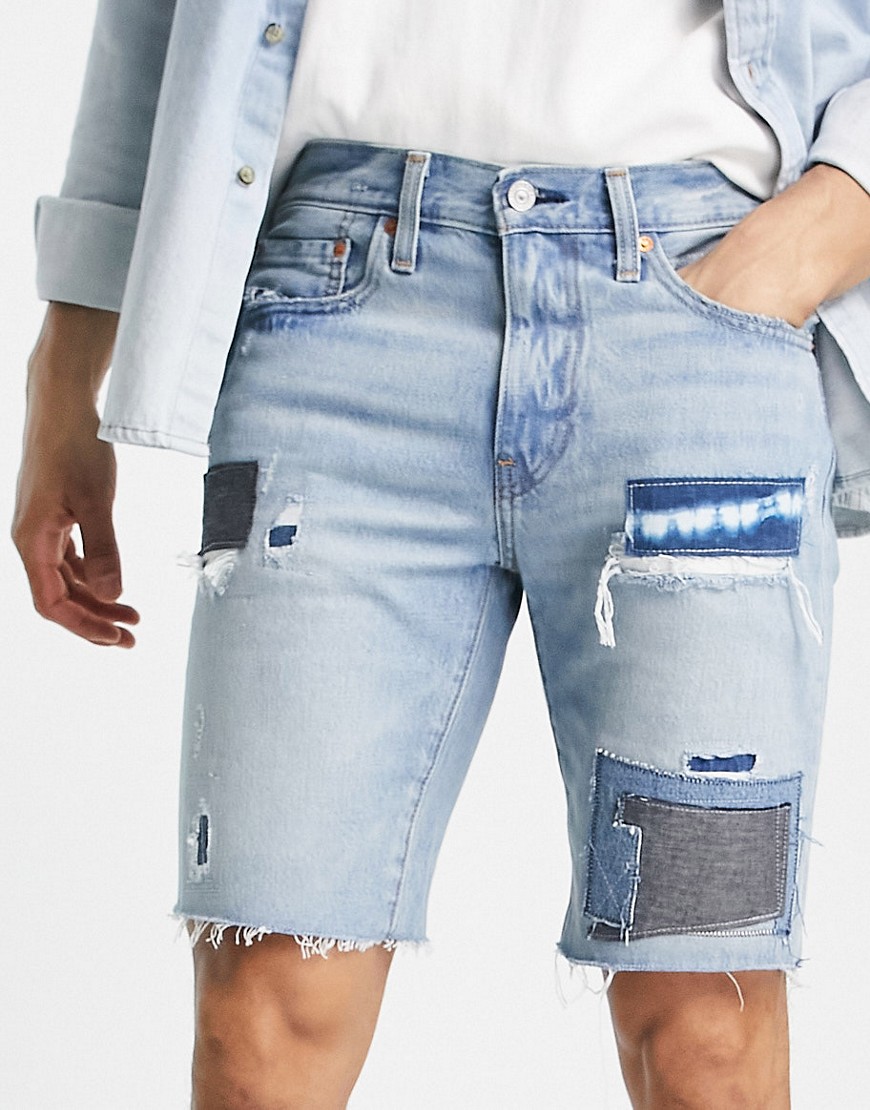 Levi's 405 standard fit denim shorts in light indigo wash-Blues