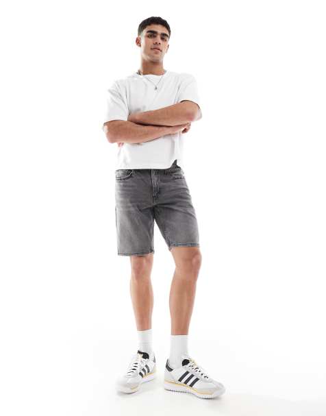 Levi's - 445 Athletic - Pantaloncini di jeans dritti lavaggio grigio - view 1