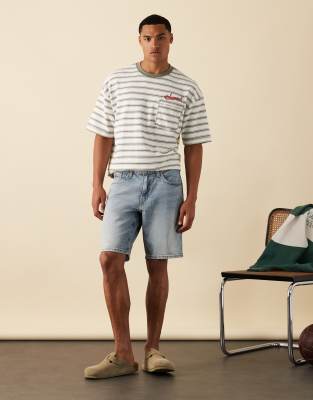Levi's - 445 - Short droit en denim style sport - Bleu clair délavé