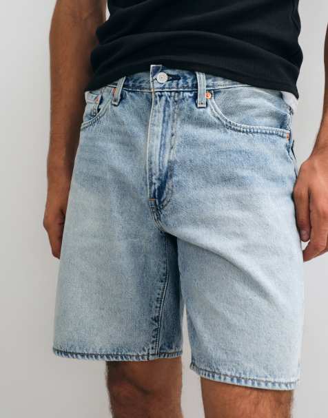 Levi's – 468 – Ljusblå, lediga jeansshorts - view 1