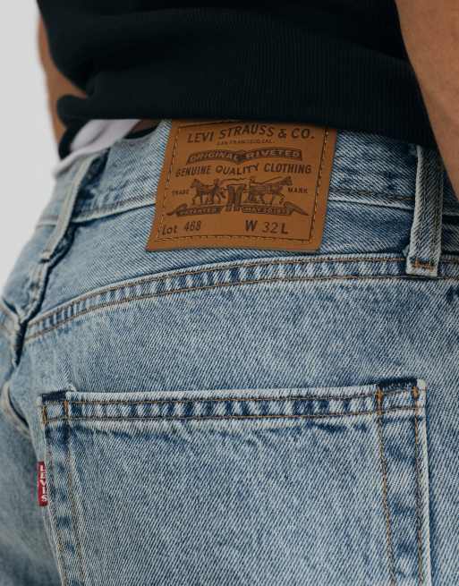 Levi's - 468 - Losse denim short in lichtblauw, 5 van 5