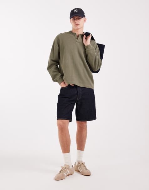 Levi's 468 løse denimshorts i indigo - view 1