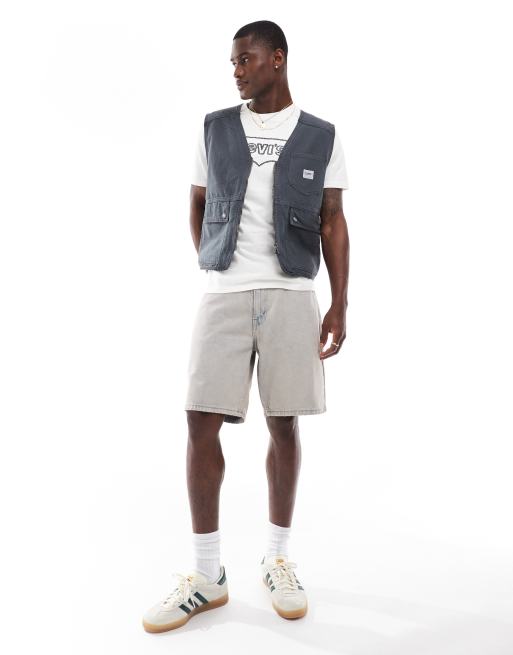 Levi's - 469 - Grå denimshorts i løstsiddende pasform