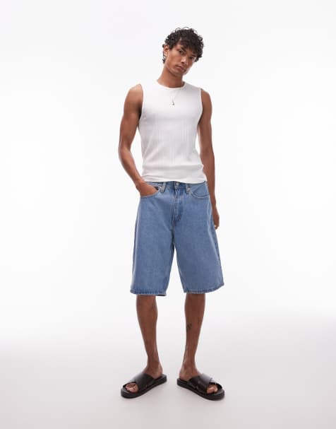 Levi's – 469 – Ljusblå, lediga jeansshorts - view 1