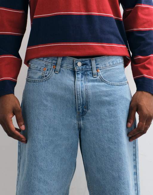 Levi's – 469 – Ljusblå, lediga jeansshorts, 4 av 5