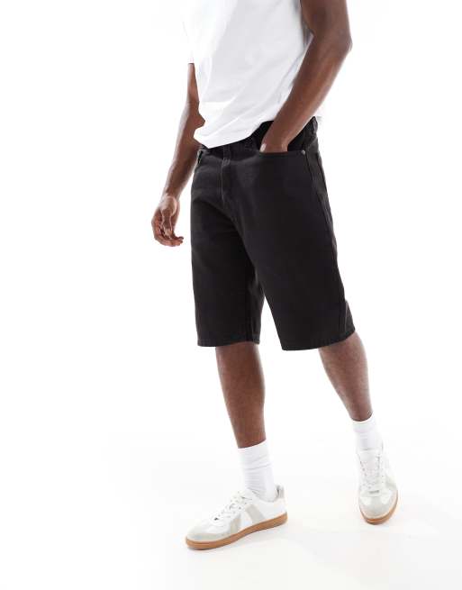 Levi's – 469 – Locker geschnittene Jeansshorts in Schwarz, 12 Zoll Schrittlänge, 5 von 5