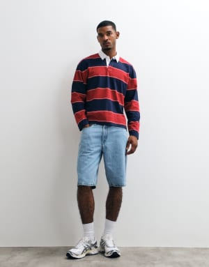 Levis 469 loose denim shorts in light wash