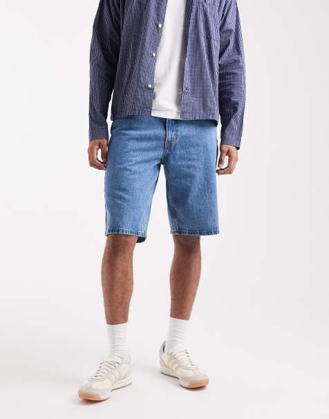 Levi's - 469 - Losse denim short in mid wash - view 1