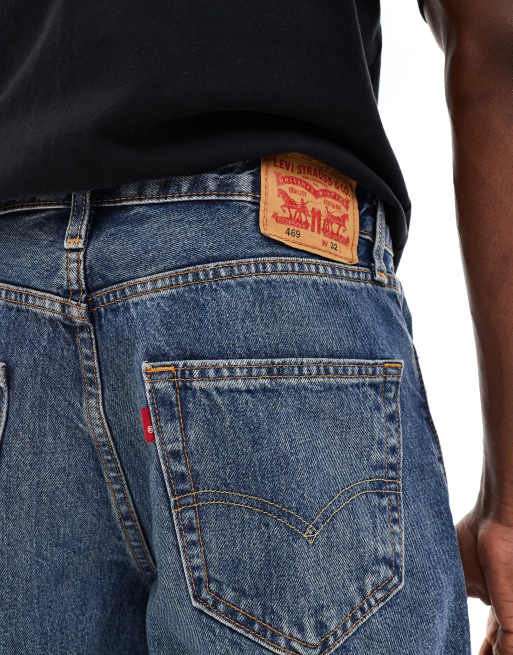 Levi's – 469 – Niebieskie szorty jeansowe o luźnym kroju, 4 z 5