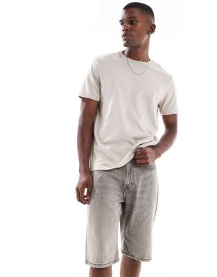 Levi's - 469 - Short 12 pouces en jean ample - Gris délavé