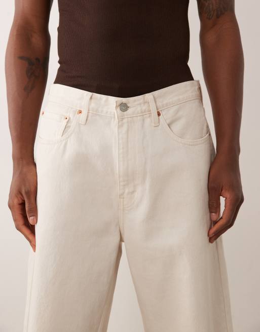 Levi's – 469 – Szorty jeansowe o luźnym kroju w kolorze ecru, 5 z 5