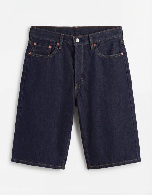 Levi's 470 baggy denim shorts in indigo , 6 of 9