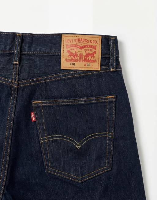 Levi's 470 baggy denim shorts in indigo , 9 of 9
