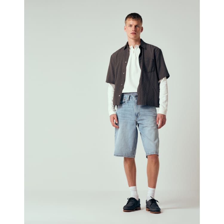 Levi's 470 baggy denim shorts in light wash | ASOS