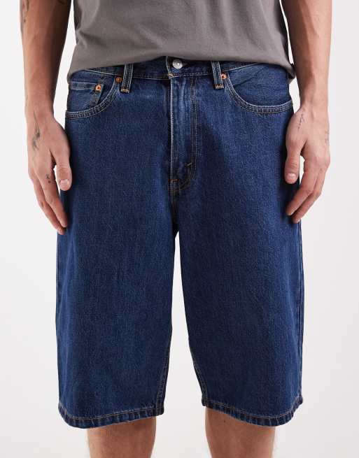 Levi's - 470 - Short en jean baggy - Bleu foncé délavé, 4 de 5