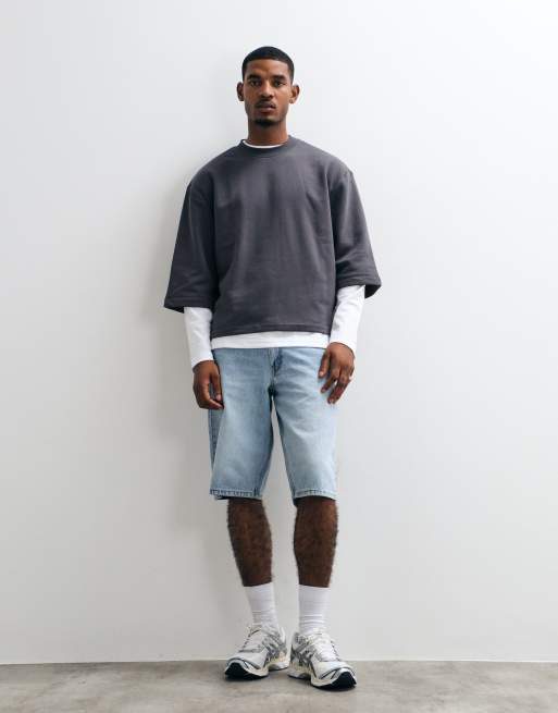 Levi's – 470 – Weite Jeans-Shorts mit heller Waschung, 2 von 5