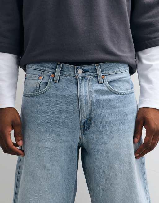 Levi's – 470 – Weite Jeans-Shorts mit heller Waschung, 5 von 5