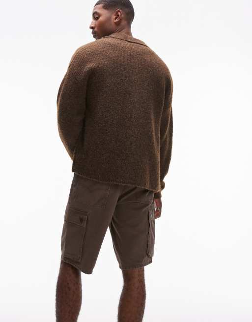 Levi's 478 Baggy cargo overdyed denim shorts in tan