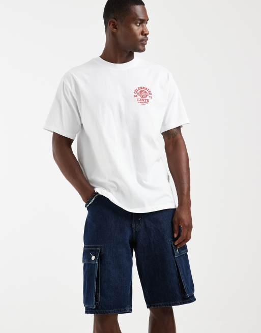 Levi's 478 baggy cargoshort van denim in indigo, 2 van 5