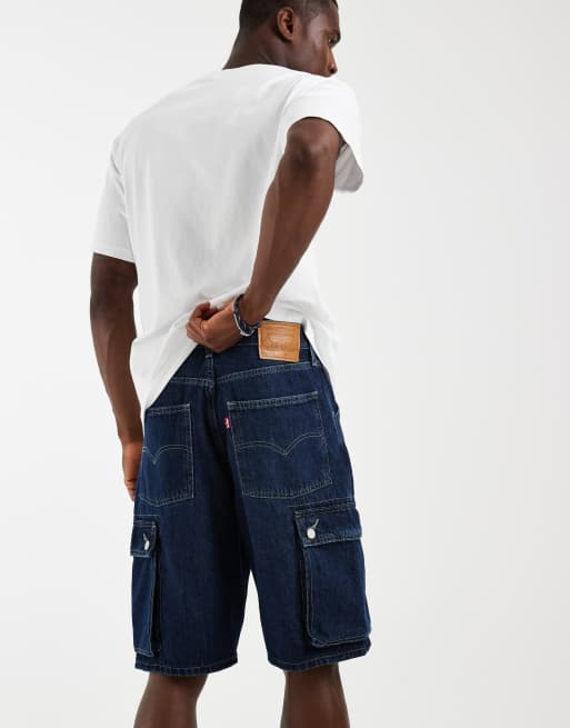 Levi's 478 baggy cargoshort van denim in indigo, 5 van 5