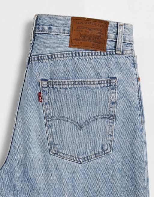 Levi's 478 baggy denim shorts in light blue, 10 of 10