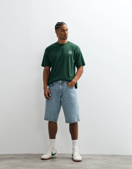 Levi's 478 baggy denimshorts i lyseblå, 2 af 7