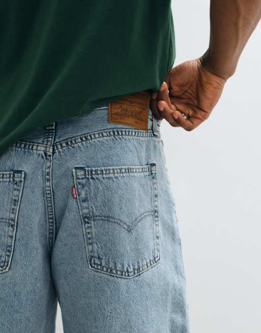 Levi's 478 baggy denimshorts i lyseblå, 3 af 7