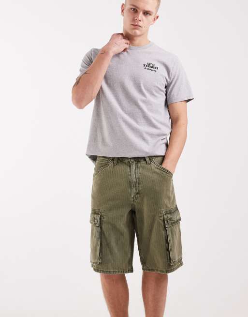 Levi's – 478 – Jeansowe bardzo luźne szorty bojówki w kolorze khaki, 3 z 5