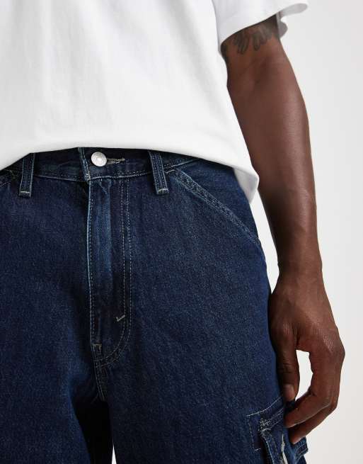 Levi's 478 luźne szorty cargo jeansowe w kolorze indygo, 3 z 5