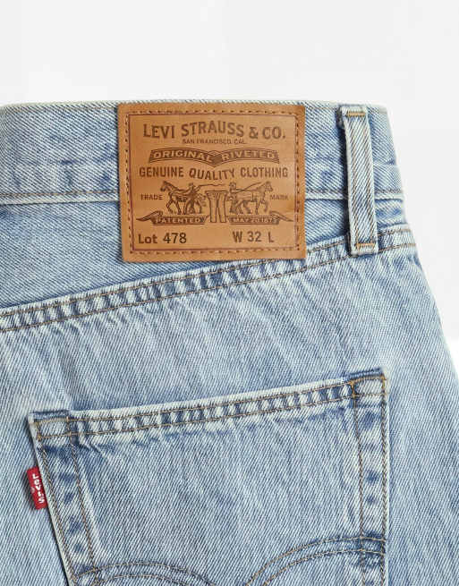 Levi's 478 luźne szorty jeansowe w jasnym odcieniu, 8 z 9