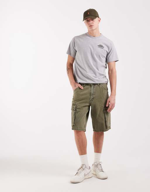 Levi's - 478 - Pantaloncini di jeans cargo ampi kaki, 2 di 5