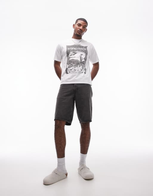 Levi's - 478 - Sorte baggy denimshorts , 3 af 5