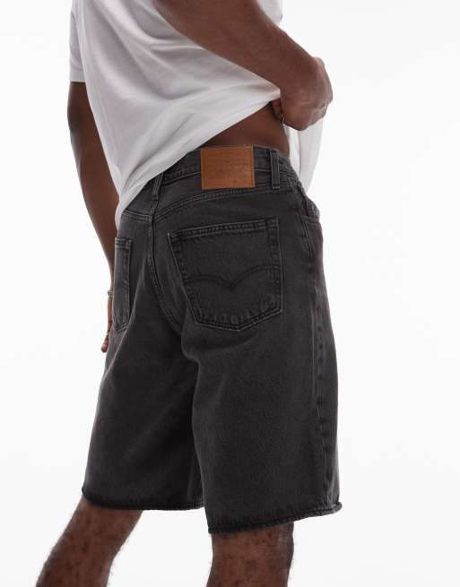 Levi's - 478 - Sorte baggy denimshorts , 4 af 5