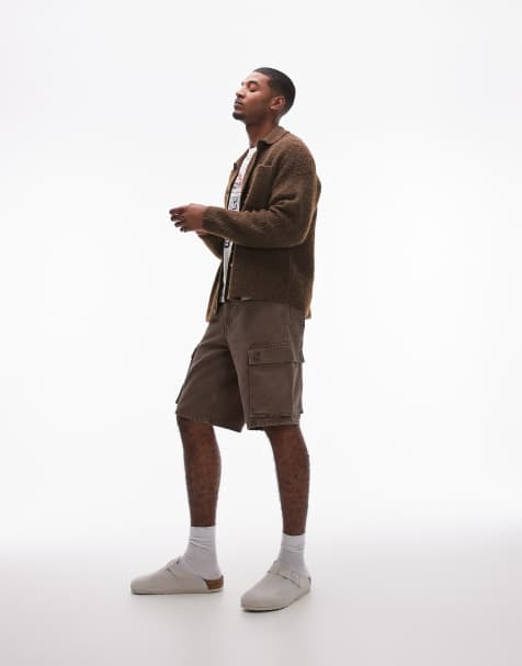 Levi's – 478 – Weite Cargo-Jeans-Shorts in überfärbtem Hellbraun - view 1
