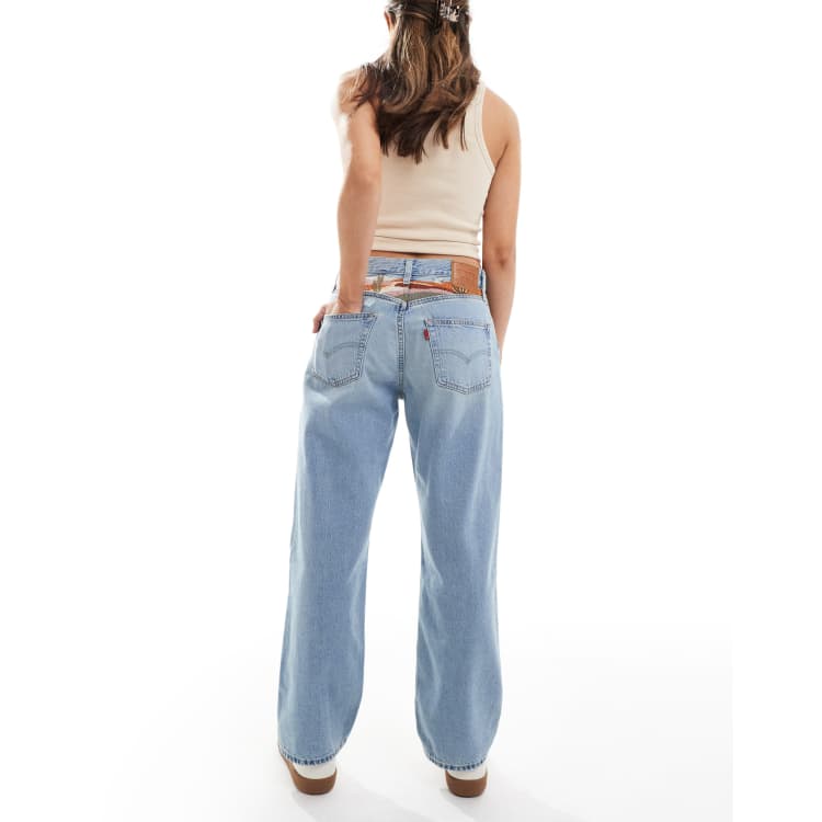 Levi's 501 '90s denim desert embroided ankle length jeans co-ord