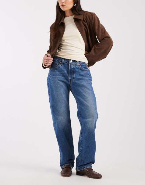 Levi's 501 90's denim jeans in mid blue - view 1