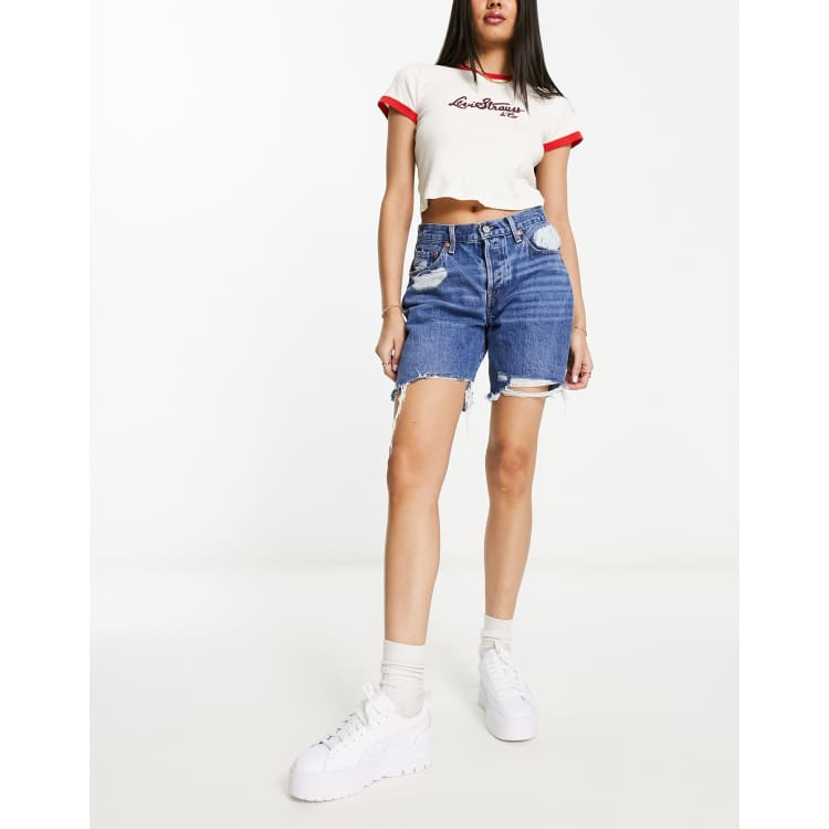 Levis long hot sale shorts 501