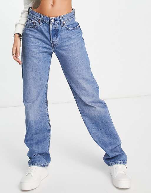 Doe alles met mijn kracht Groot universum bijeenkomst Levi's - 501 - 90s jeans in blauw met mid-wash | ASOS