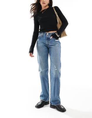 Levi's - 501 90's - Jeans mit Vintage-Waschung in Mittelblau