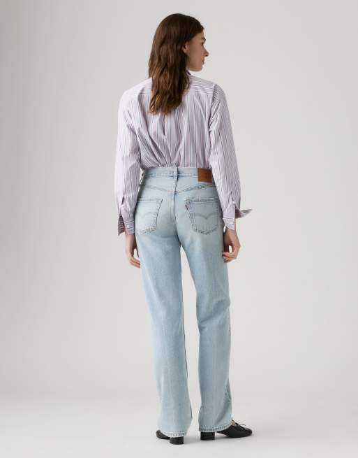 Levi's 501 '90s lightweight straight jeans in light blue, 2 of 4