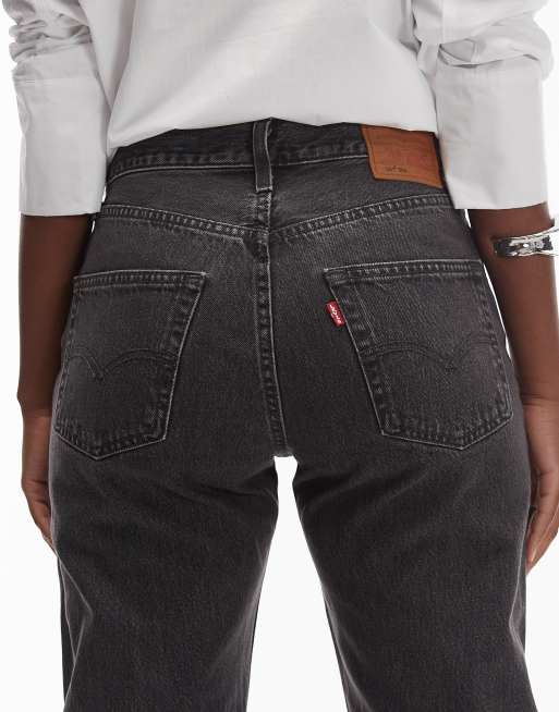Levi's - 501 90's - Rechte jeans met studs in zwart met wassing, 5 van 5