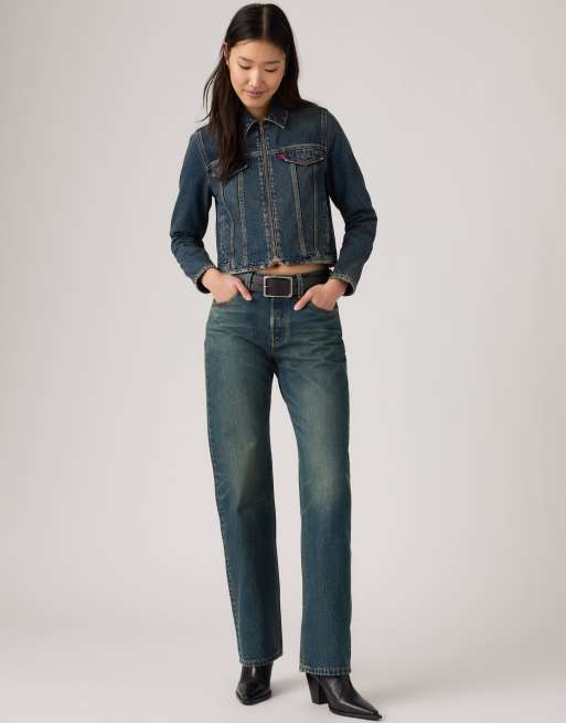 Levi's 501 '90s selvedge jeans in washed blue, 3 of 4
