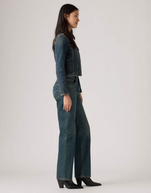 Levi's 501 '90s selvedge jeans in washed blue, 4 of 4