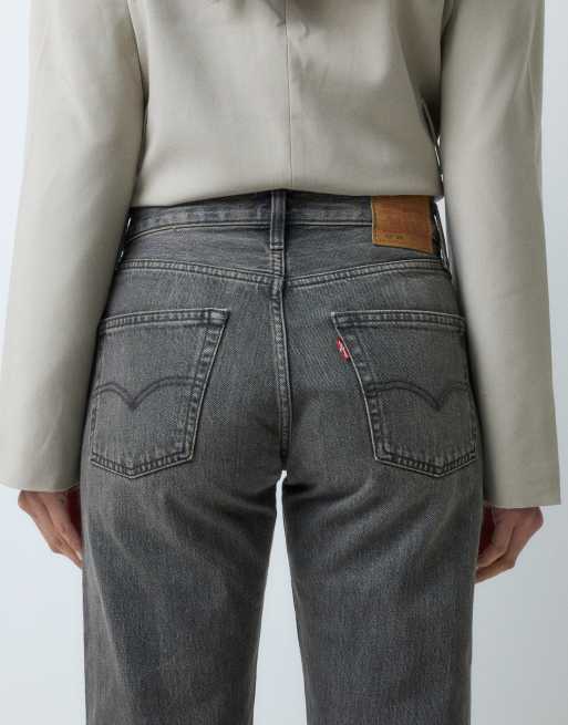 Levi's 501 90's selvege jeans in washed grey , 4 of 5