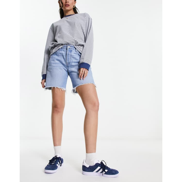 Levi's 501 90S shorts in light wash blue | ASOS