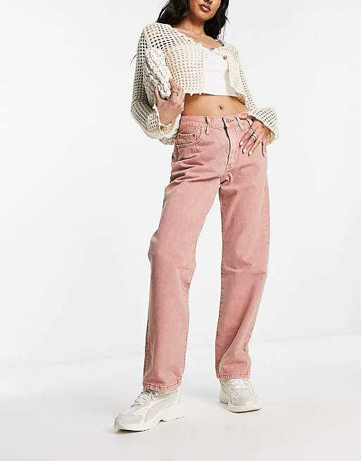 Levi's 501 90S skinny jeans in pink | ASOS