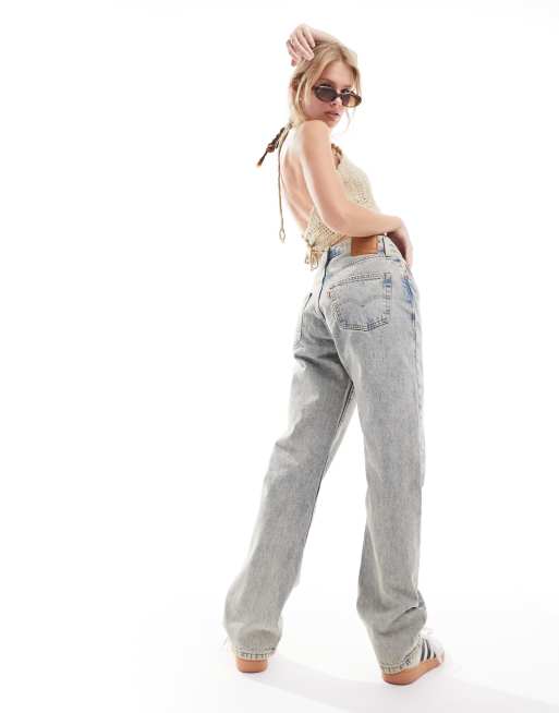 Levi's 501 '90s straight fit jeans in gray wash