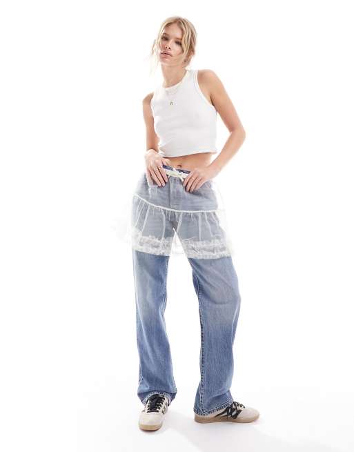 Levi's 501 '90s straight fit jeans in light blue wash | ASOS