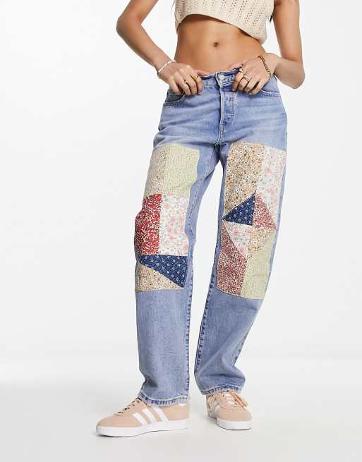 501® Original Fit Patchwork Women's Jeans (plus Size) - Light Wash